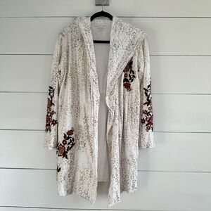 Karyn Seo Women’s Small Embroidered Handmade Open Cardigan Jacket